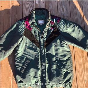 80s vintage patchwork winter jacket